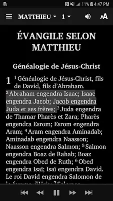 La Bible en Français (French Bible) android App screenshot 2